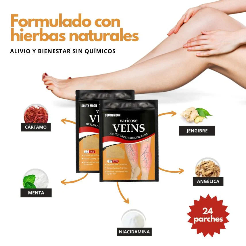 Parches Varicose 3x1 | Piernas Saludables en todo Momento (36 unidades)