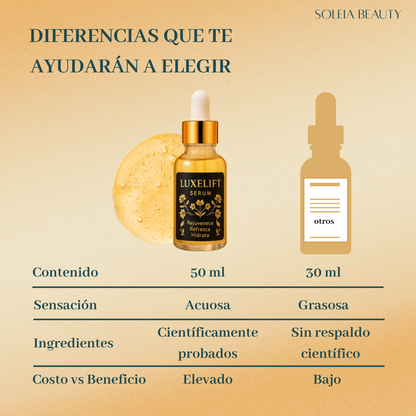 LuxeLift Serum™️| Vitamina E y Colágeno Para una Piel Eterna