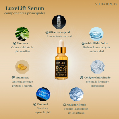 LuxeLift Serum™️| Vitamina E y Colágeno Para una Piel Eterna