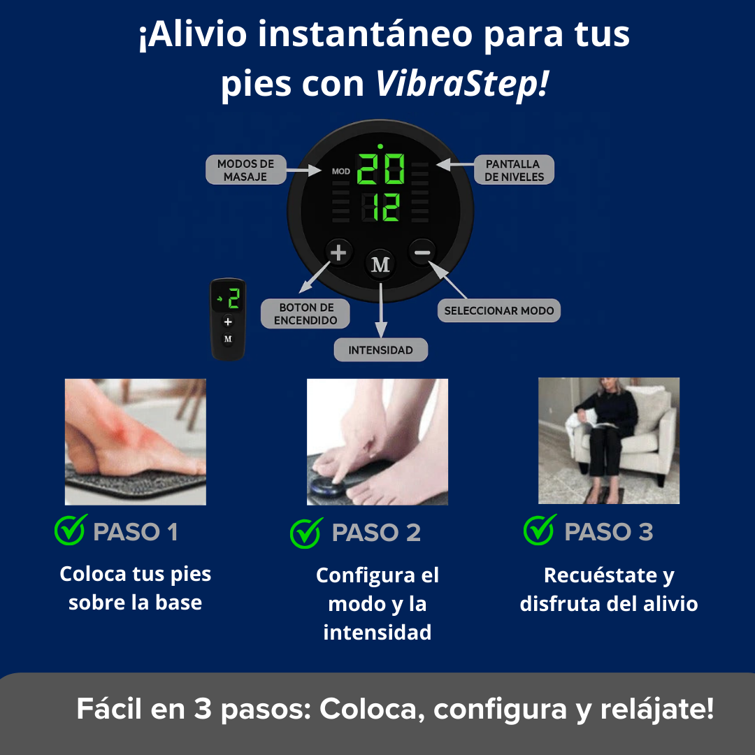 VibraStep™️| Tu Spa Personal para Pies, Sin Salir de Casa